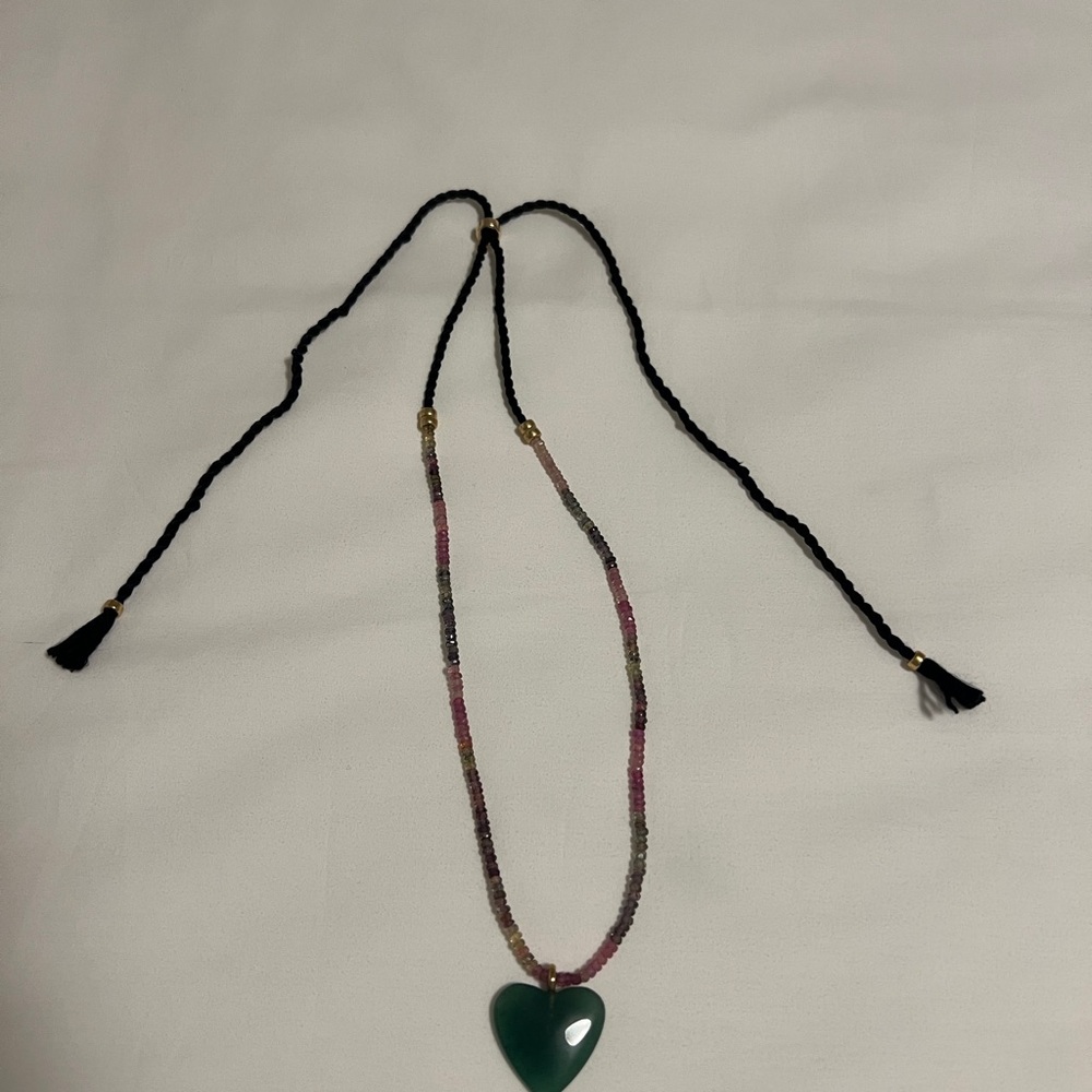 Green Heart Pendant Necklace